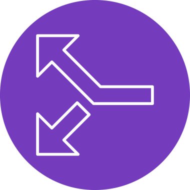 Yol web simgesini böl basit tasarım