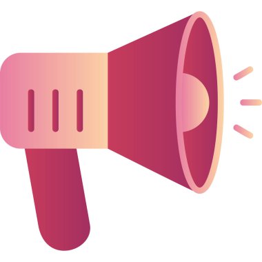 Megafon ikonu vektör illüstrasyonu