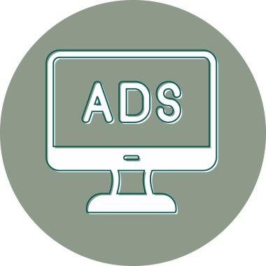 Reklam web simgesi basit illüstrasyon