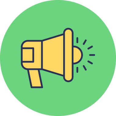 Megafon ikonu vektör illüstrasyonu