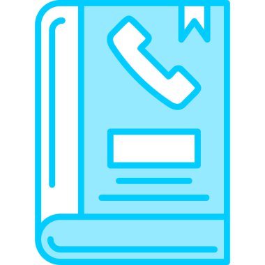 Telefon rehberi simgesi, modern tasarım illüstrasyonu