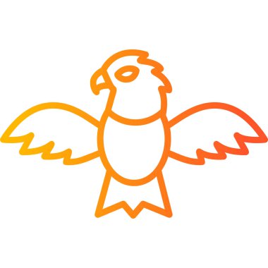 Kartal modern simgesi, vektör illüstrasyonu 