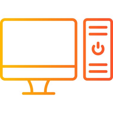 Bilgisayar. Web simgesi basit illüstrasyon 