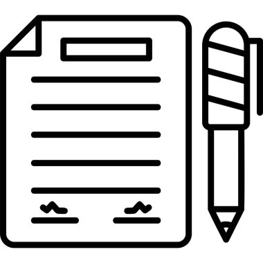 Contract icon, vector illustration simple design