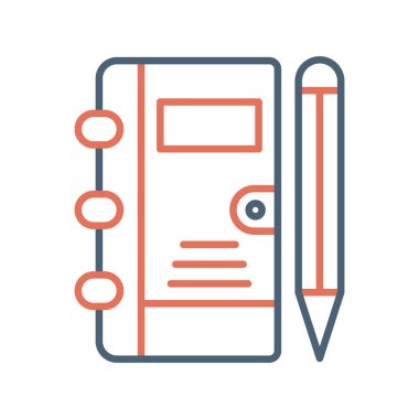 Not defteri web simgesi, vektör çizim