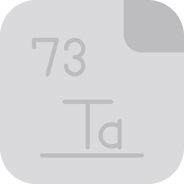 73 Tantalum Kimyasal element, Mendeleev Periyodik Tablo simgesi 