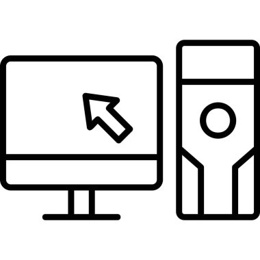 Bilgisayar. Web simgesi basit illüstrasyon 