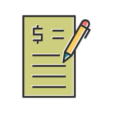 belge simgesi vektör illüstrasyonu