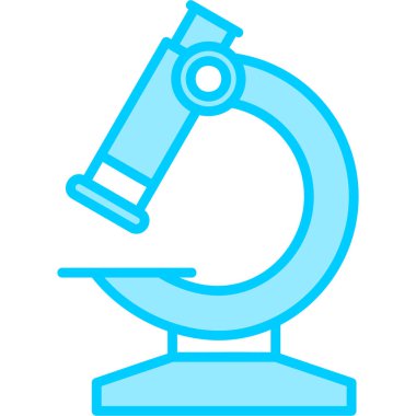 Mikroskop. Web simgesi basit illüstrasyon