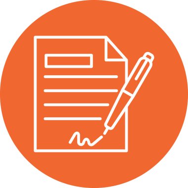 Contract icon, vector illustration simple design