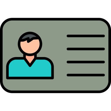 Kimlik kartı, vektör illüstrasyonu basit tasarım