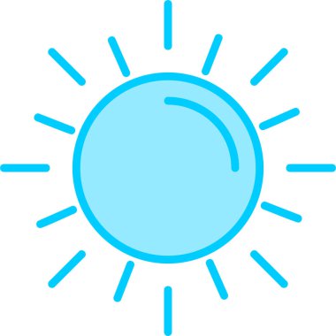 Güneş simgesinin vektör illüstrasyonu 