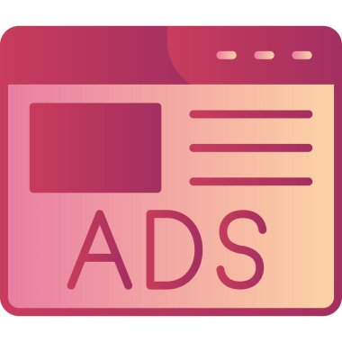 Reklam web simgesi basit illüstrasyon