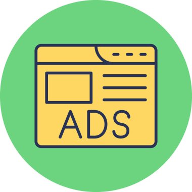 Reklam web simgesi basit illüstrasyon
