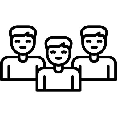 grup insan, web basit illüstrasyon