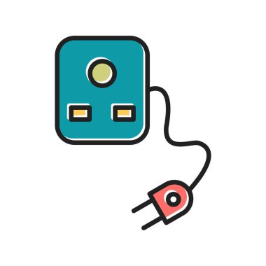 Plug And Socket web icon, vector illustration