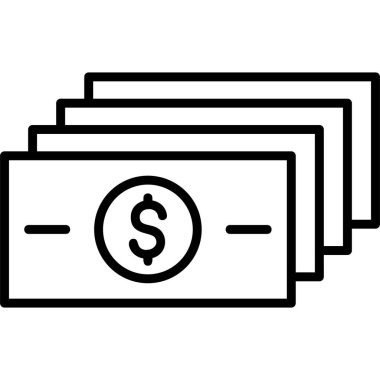 Düz tasarımda soyut para simgesi.