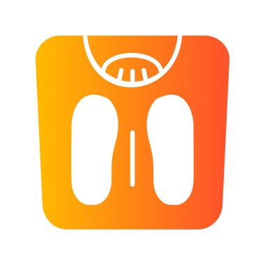 white scales icon isolated on background. weight measure symbol. vector illustration