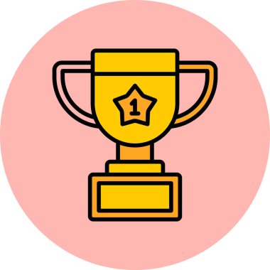 Ödül kupası ikonu. vektör illüstrasyonu