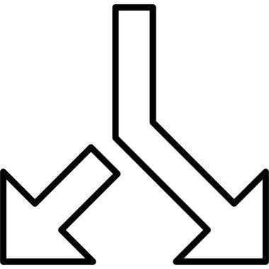 Yol web simgesini böl basit tasarım