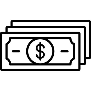 Düz tasarımda soyut para simgesi.