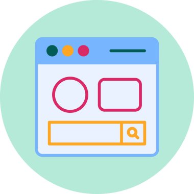 vector illustration of Search Page icon