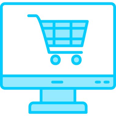 Alışveriş arabası. Çevrimiçi Depolama vektör çizimi