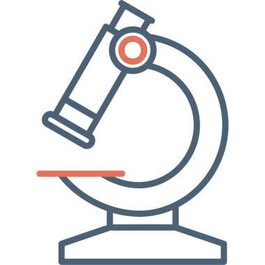 Mikroskop. Web simgesi basit illüstrasyon