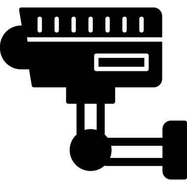 CCTV kamera simgesi, vektör illüstrasyonu basit tasarım