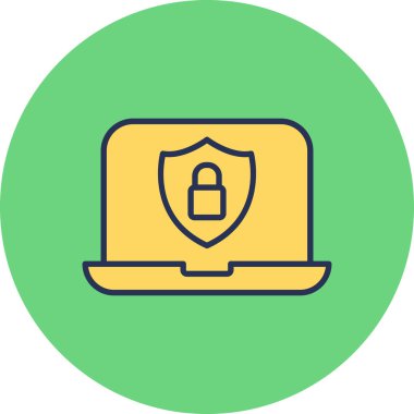 Data Security modern simgesinin vektör illüstrasyonu