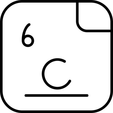 Karbon modern simge, vektör illüstrasyonu