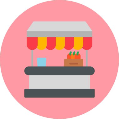 Dükkan. Web simgesi basit illüstrasyon