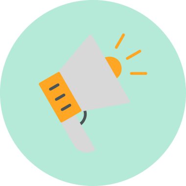 Megafon ikonu vektör illüstrasyonu