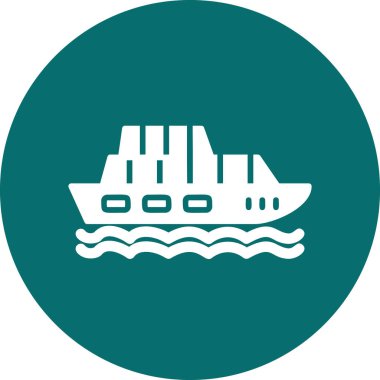 Gemi simgesi vektör illüstrasyonu