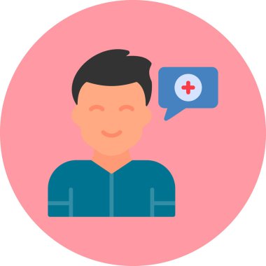 Olumlu düşünme modern simgesi, vektör illüstrasyonu 