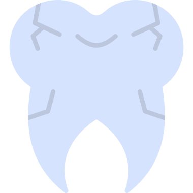 graphic cartoon art illustration of Cracked Tooth