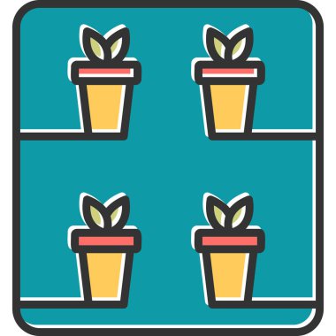 Dikey tarım modern simgesi, vektör illüstrasyonu