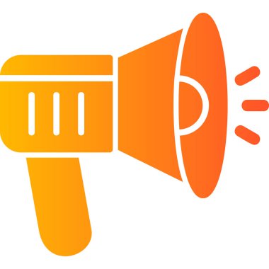 Megafon ikonu vektör illüstrasyonu