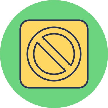 yasak işareti simgesi. vektör çizim