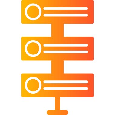 Sunucu. Web simgesi basit illüstrasyon