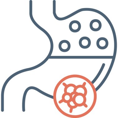 Bakteriler. Web simgesi basit illüstrasyon