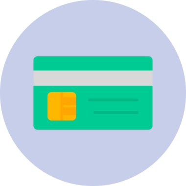 Kredi kartıyla. Basit resimleme