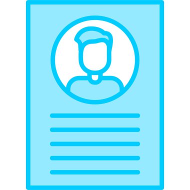 Özgeçmiş. Web simgesi basit tasarım