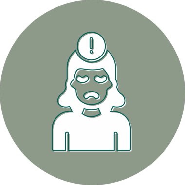 Panik Ağı simgesi basit illüstrasyon