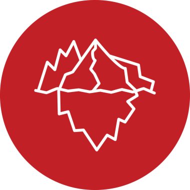 Buzdağı simgesi, modern tasarım illüstrasyonu