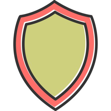 kalkan simgesi, vektör illüstrasyonu basit tasarım