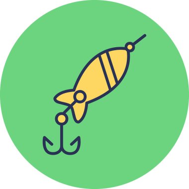 Balık yemi web simgesi basit illüstrasyon