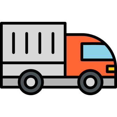 Kamyon. Web simgesi basit illüstrasyon