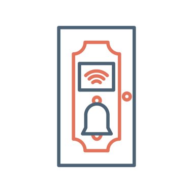 Kapı Çanı simgesinin vektör illüstrasyonu