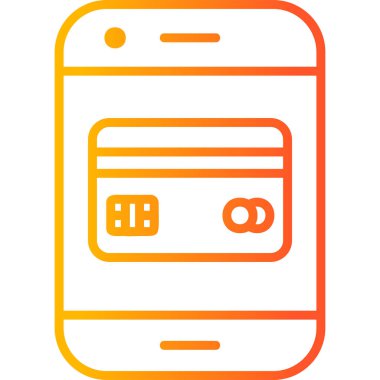 Çevrimiçi ödeme. Web simgesi basit illüstrasyon